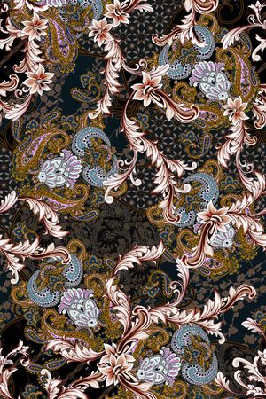 佩斯利印花华亿平台图片