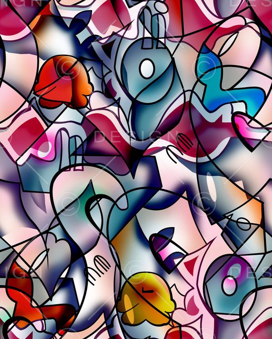 几何印花华亿平台图片