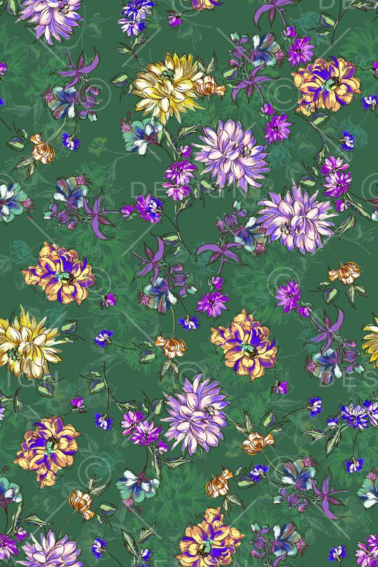 绿植树叶印花华亿平台图片