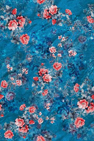 传统纹样印花华亿平台图片