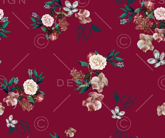 花卉印花华亿平台图片