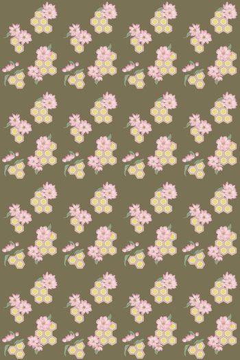 六边形印花华亿平台图片