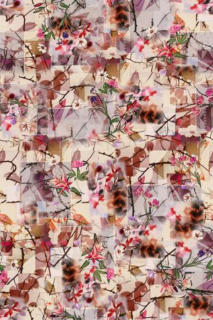 手绘花卉印花华亿平台图片