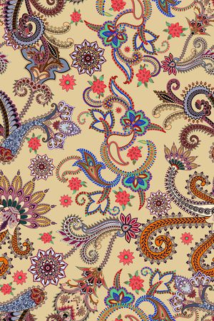 佩斯利印花华亿平台图片