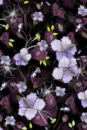 绿植树叶印花华亿平台图片