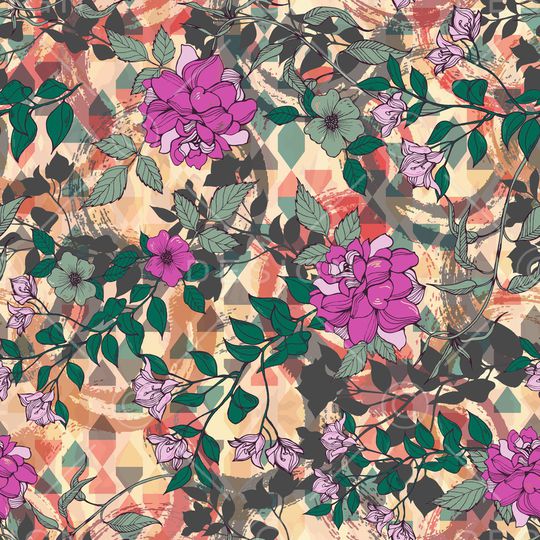 绿植树叶印花华亿平台图片