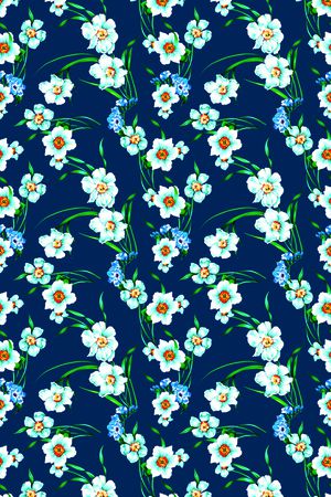 民族花卉印花华亿平台图片