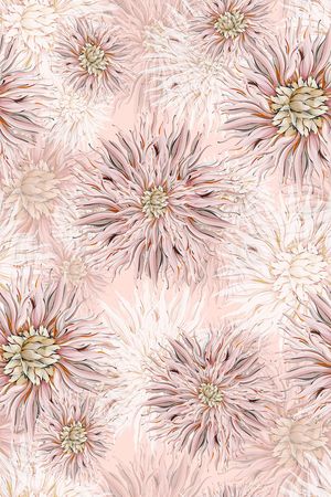 清爽底花卉印花华亿平台图片