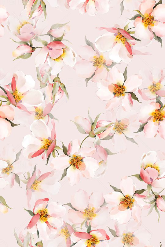 清爽底花卉印花华亿平台图片