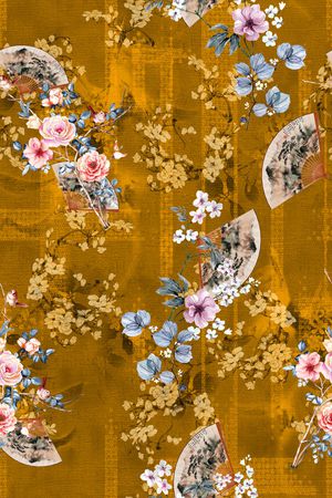 花卉印花华亿平台图片