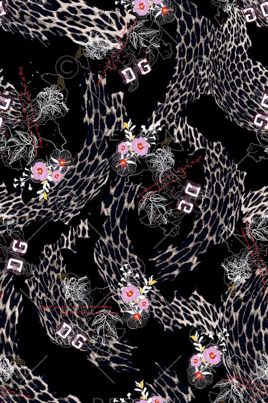 豹纹印花华亿平台图片