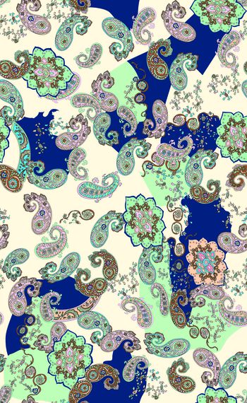 佩斯利印花华亿平台图片