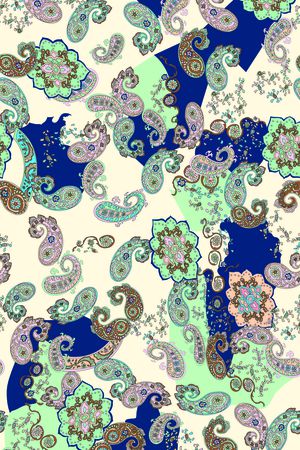 佩斯利印花华亿平台图片