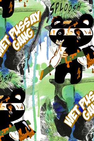 卡通动物印花华亿平台图片