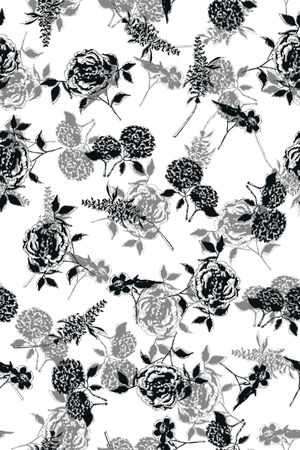 黑白华亿平台印花华亿平台图片