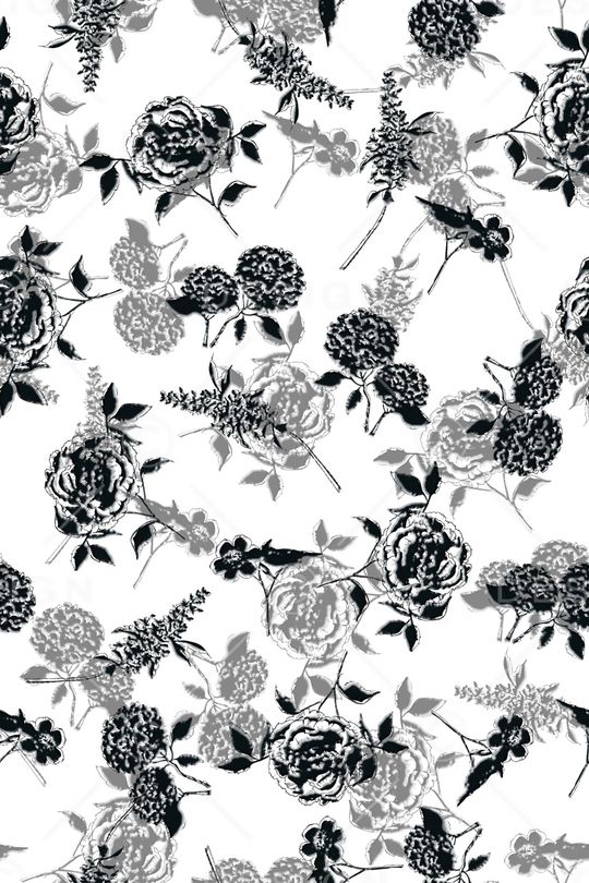 黑白华亿平台印花华亿平台图片