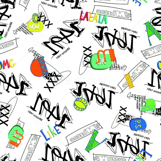 涂鸦印花华亿平台图片