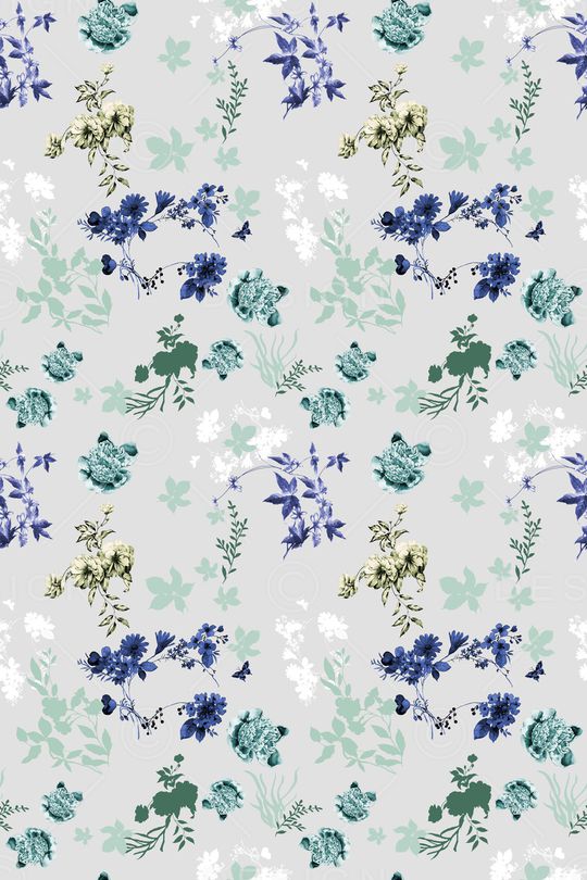 清爽底花卉印花华亿平台图片