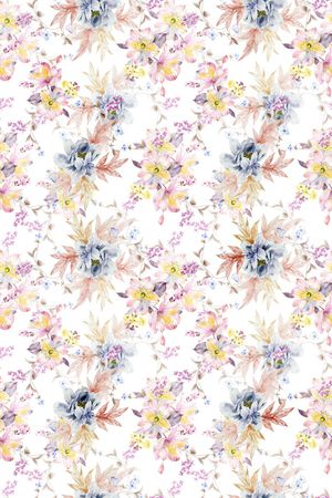 清爽底花卉印花华亿平台图片