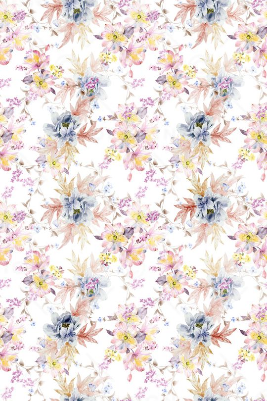 清爽底花卉印花华亿平台图片