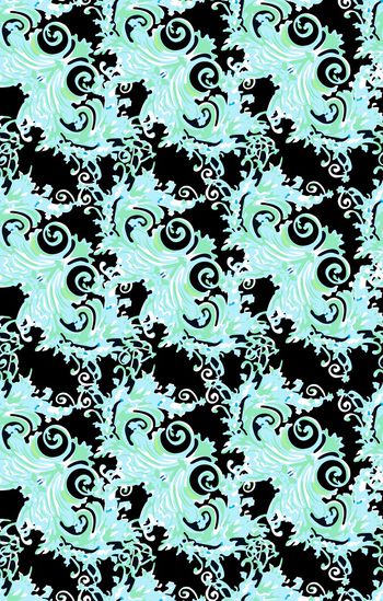 几何花卉印花华亿平台图片