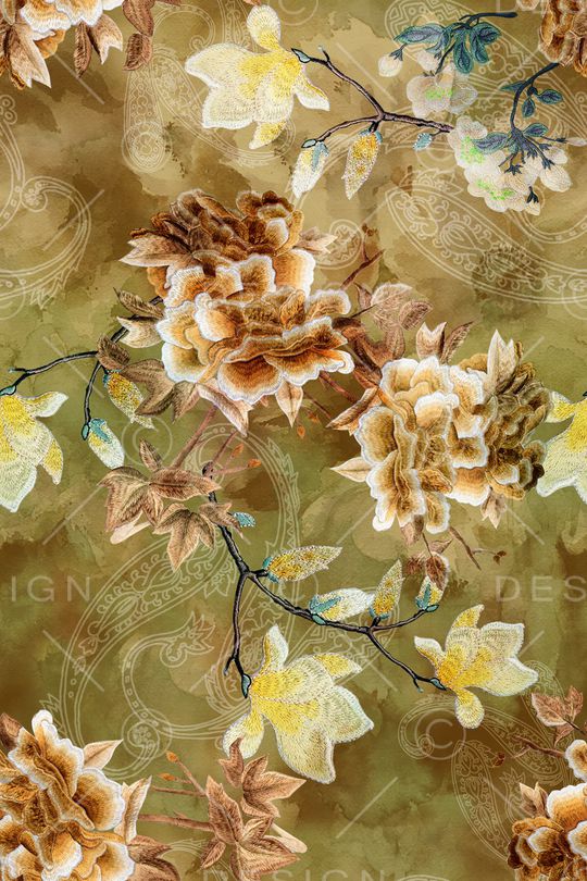 花卉印花华亿平台图片