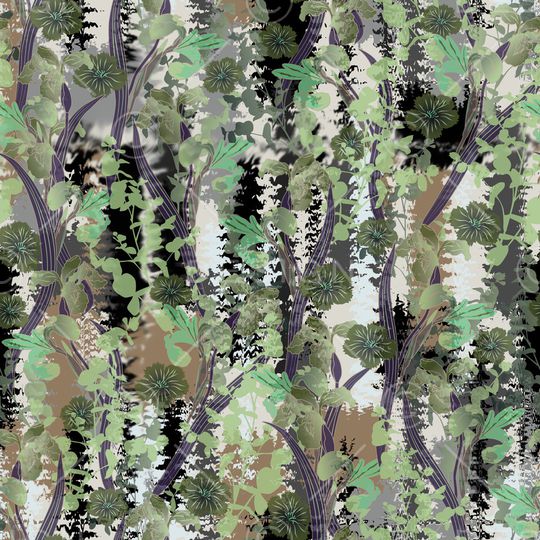 绿植树叶印花华亿平台图片