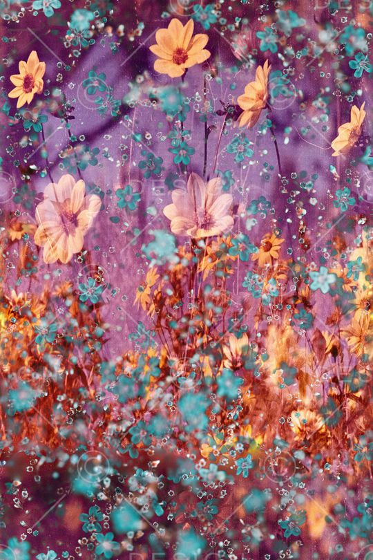 朦胧花卉印花华亿平台图片