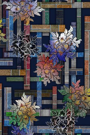 几何印花华亿平台图片