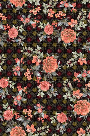 花卉印花华亿平台图片