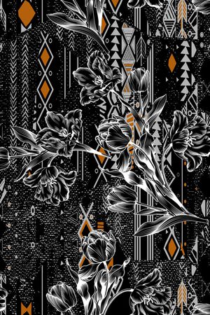 花卉印花华亿平台图片