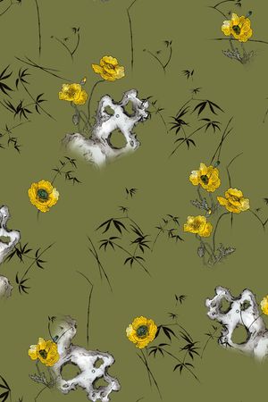 连衣裙印花华亿平台图片