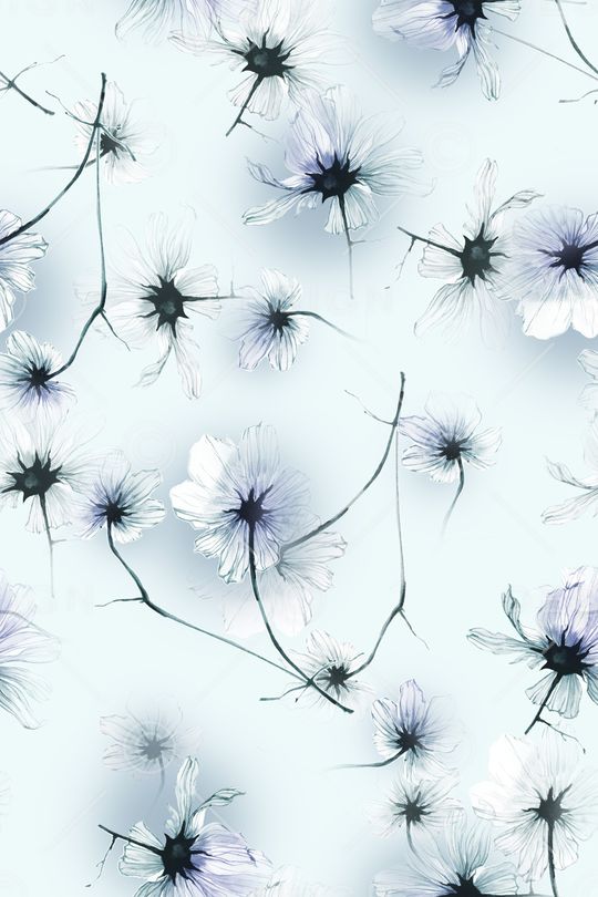 清爽底花卉印花华亿平台图片