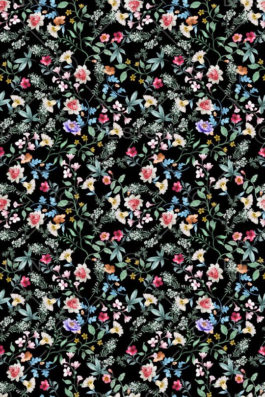 清爽底花卉印花华亿平台图片