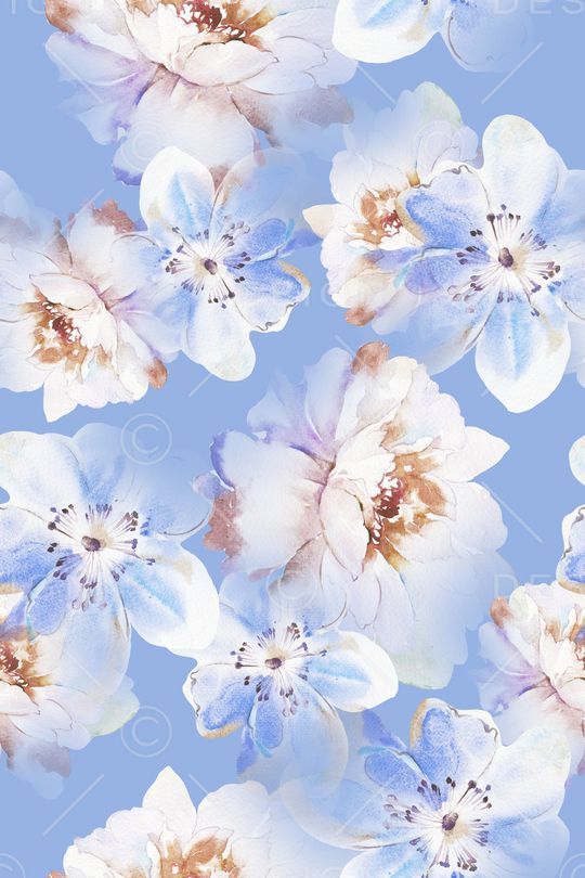 清爽底花卉印花华亿平台图片