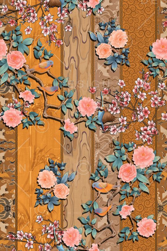 中国风印花华亿平台图片