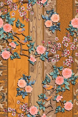 中国风印花华亿平台图片