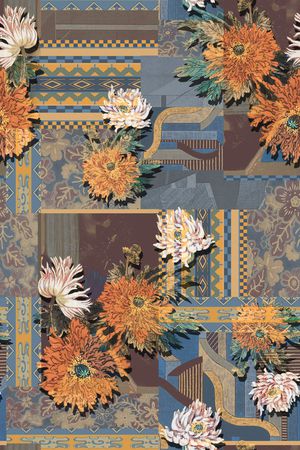 真丝印花华亿平台图片