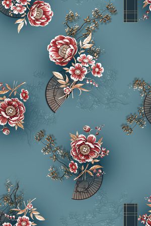 连衣裙印花华亿平台图片