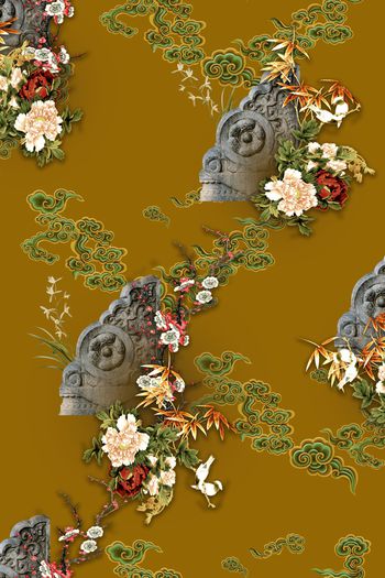 连衣裙印花华亿平台图片