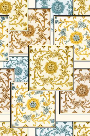 传统纹样印花华亿平台图片