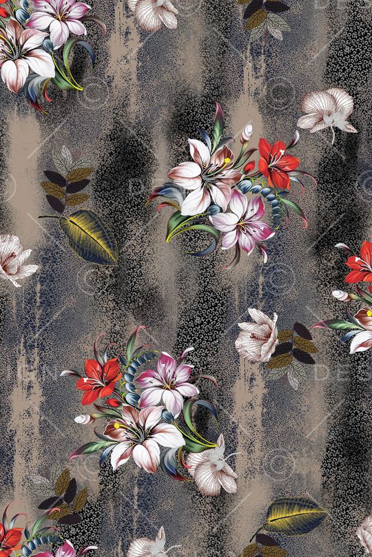 连衣裙印花华亿平台图片