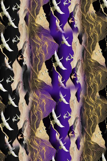 连衣裙印花华亿平台图片