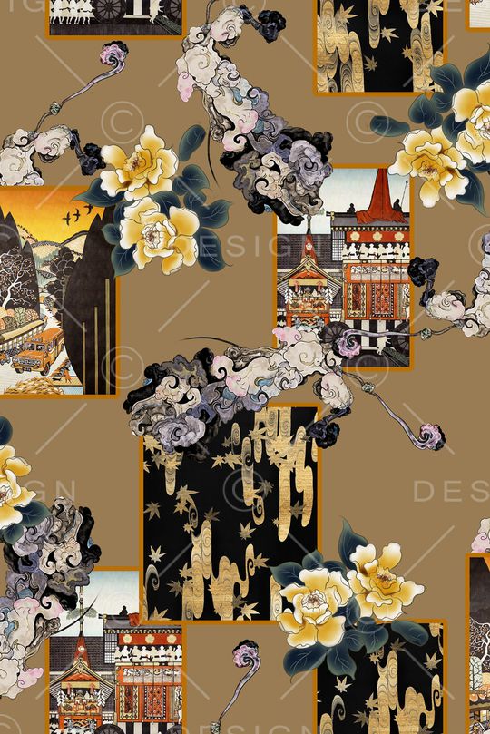 连衣裙印花华亿平台图片