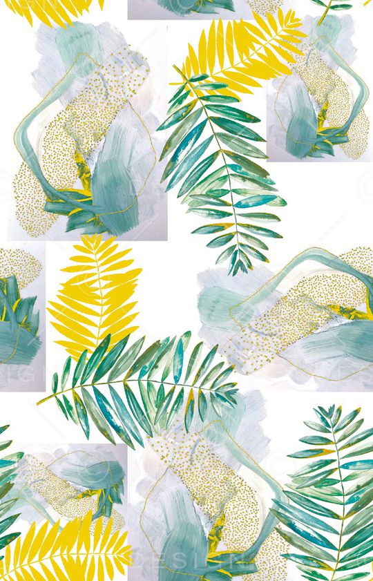 几何花卉印花华亿平台图片