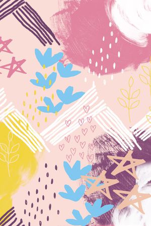 几何花卉印花华亿平台图片