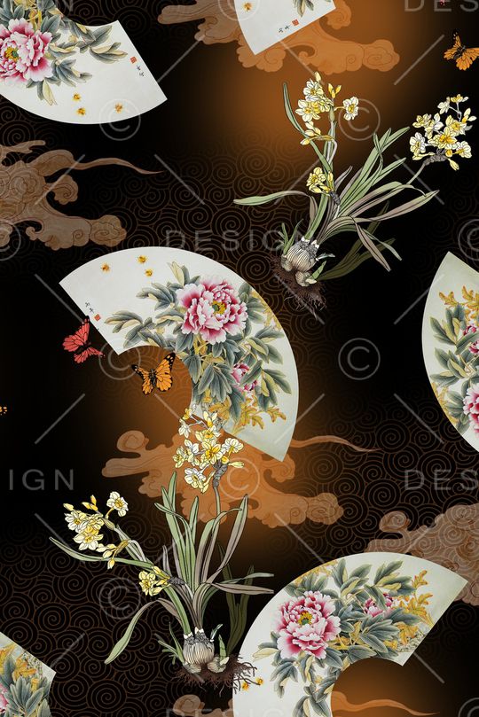 连衣裙印花华亿平台图片