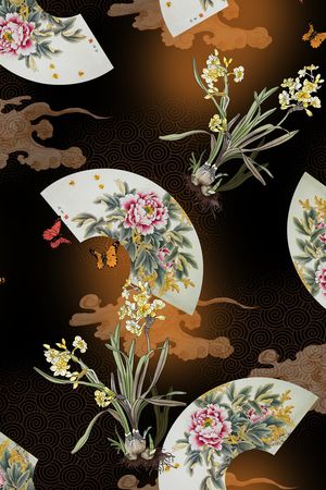 连衣裙印花华亿平台图片