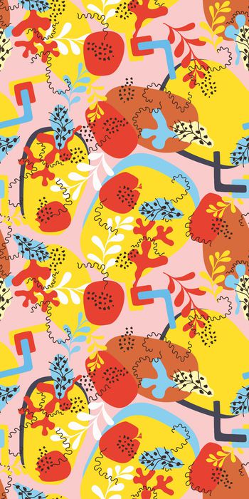 几何花卉印花华亿平台图片