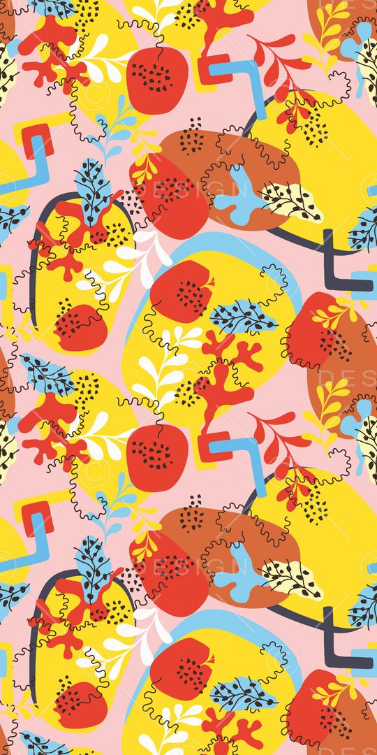 几何花卉印花华亿平台图片